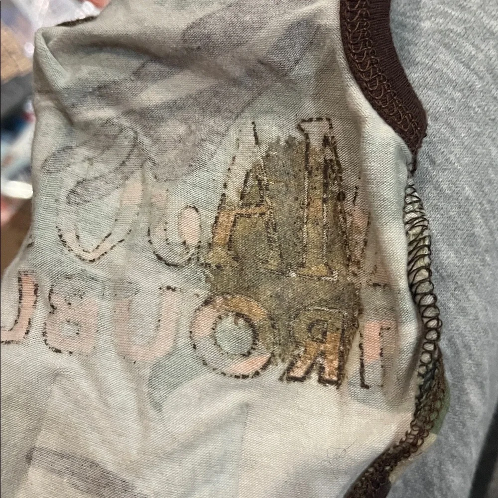 Camo dog tank top in XXS! A little brown from  Fabric ! Washed never used